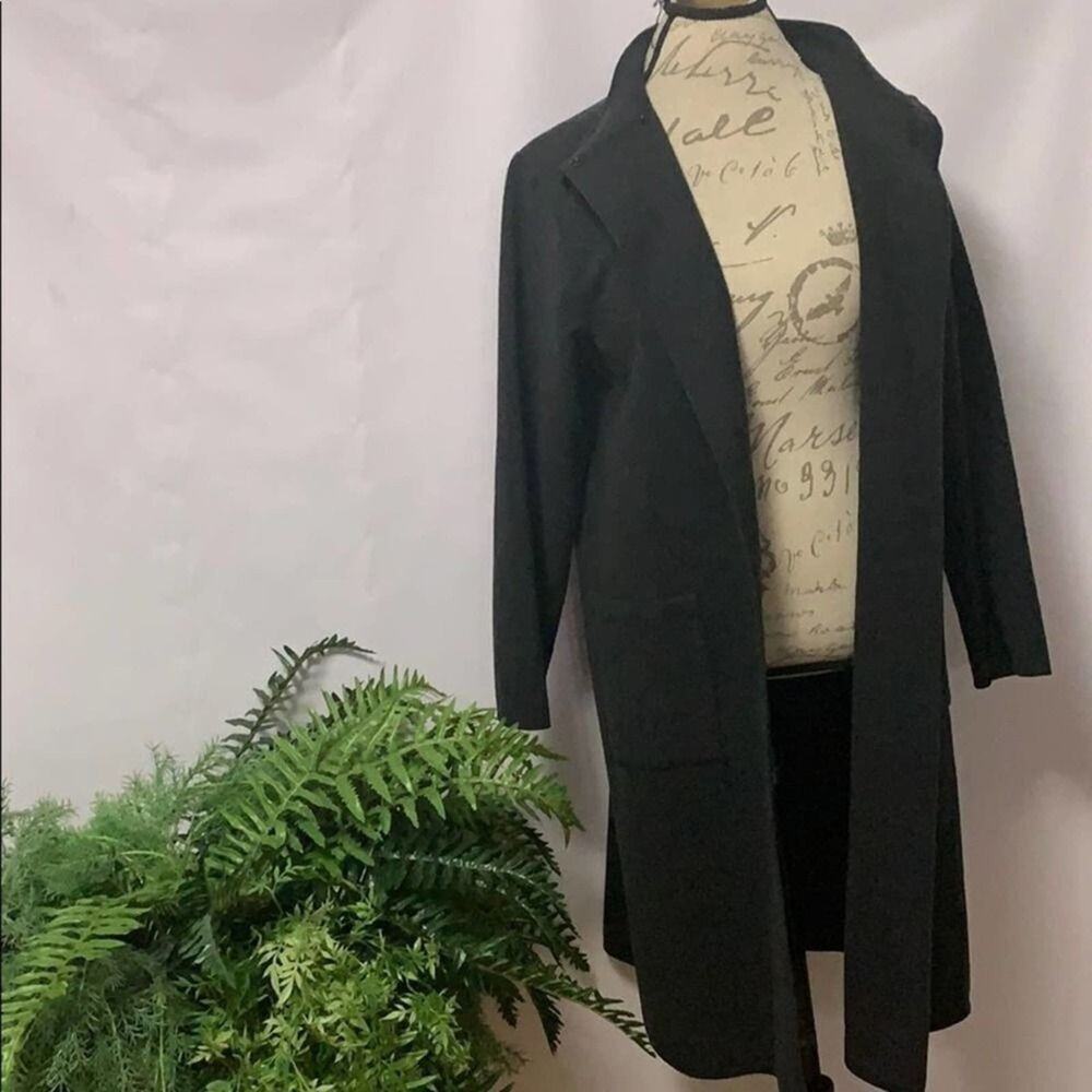 EILEENΒ FISHER GRAY CARDIGAN 100%βWOOL COAT SIZE Sβ